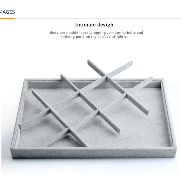 Oirlv Velvet 12 Grid Stackable Jewelry Trays Bracelet/Bangle/Watch/Earring/Ring - Picture 5 of 8